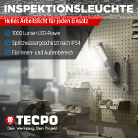 2x TECPO LED Akku Handlampe 1000 Lumen + USB Ladegerät