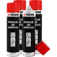 4x TECPO Reifen-Glanz-Spray, 600 ml