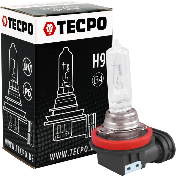 TECPO Glühbirne H9 12V 65W, PGJ19-5