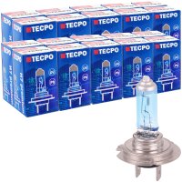 20x TECPO H7 Glühbirne 12V 55W, PX26d, Super White,...