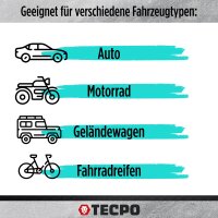 TECPO Reifenreparatur Set 78-tlg. Pannenset Reifen Reparaturset schlauchlos T-Griff Vulkanisierstreifen Kfz Quad Anhänger Fahrrad