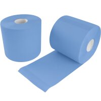 TECPO 2x Putzrolle blau 2-lagig 21x34 cm "MINI-500"