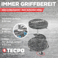 TECPO Werkstatt-Arbeitssitz mit 5 Rollen | Ø 360 mm