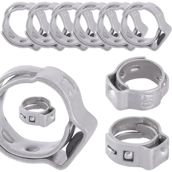 TECPO Schlauchschellen 1 Ohr B: 5 mm Ø7.0-8,7 mm 10-tlg.